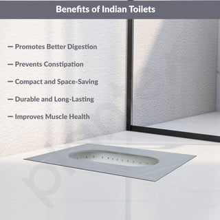 Plantex Indian Toilet/Orrisa Pan for Bathroom/Household Squatting Pan/Sintered Stone Base Ceramic Sanitaryware Toilet - (WC-03)