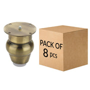 Plantex 3 Inch Sofa Legs for Bed Furniture/Sofa Legs for Table/Sofa Support Legs with Rubber Grip (Brass Antique, 8 Pcs)