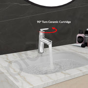 Plantex BAL-503 Pillar Cocke Tap for Wash Basin/Tabletop Basin Tap with Teflon Tape/Pillar Tap for Bathroom/7 Year Warranty (Mirror Chrome)