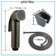Plantex Health Faucet Set for Bathroom/ABS Hand Shower for Toilet/Jet Spray for Toilet with 1-Meter Shower Hose & Wall Hook/Faucet for Toilet - (603, Grey)