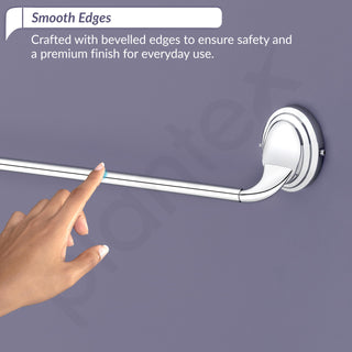 Plantex 304 Grade Stainless Steel 24 inch Towel Hanger/Holder for Bathroom/Single Towel Rod/Bar/Bathroom Accessories Pack of 1, Cubic(Chrome)