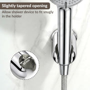 Plantex Hand Shower Holder For Bathroom/Adjustable Handheld Shower/Wand Holder/Wall Mount Bracket - Pack of 2 (Chrome)