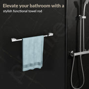 Plantex Towel Rod for Bathroom/304 Grade Stainless Steel Towel Hanger/24 inch Towel Holder/Bathroom Accessories - Pack of 1 (Tesla - 2704, Chrome)