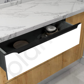 Plantex Profile Handle for Kitchen Cabinet/30 Inch Alluminium Drawer Profile Handle/Wardrobe Pull Handle for Home/Office/Hotel - Pack of 3 (Black)