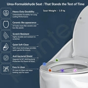 Plantex Imported Ceramic Commode Toilet/Rim Siphonic Commode for Btahroom/One Piece Western Toilet with Soft Close Toilet Seat Cover - S Trap Outlet (Oval- Glossy White)