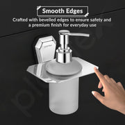 Plantex Liquid Soap Dispenser for Bathroom/304 Grade Stainless Steel Shampoo Dispenser/Handwash Dispenser/Bathroom Accessories - Pack of 1 (PM-2407, Chrome)