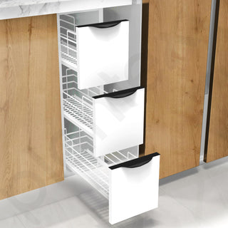 Plantex Profile Handle for Kitchen Cabinet/6 Inch Alluminium Drawer Profile Handle/Wardrobe Pull Handle for Home/Office/Hotel - Pack of 5 (Black)