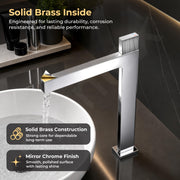 Plantex Wash Basin Mixer Tap/Brass Thermostatic Hot & Cold Basin Mixer Faucet/Deck Mount Pillar Spout for Bathroom Sink - Pack of 1 (4605, Chrome)