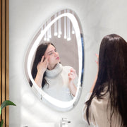 Plantex LED Bathroom Mirror with 3 Tone/Designer Mirror for Living Room/Bedroom/Dressing Room - Triangle Shape (HM-001, 18 X 24 Inch)