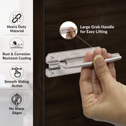 Plantex Door Stopper/5 Inch Baby Latch Kadi/Door Latch for Bathroom/Door Lock for Home/Office Doors - Pack of 3 (Matt)