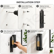 Plantex Liquid Soap Dispenser for Bathroom/ABS Plastic Refillable Soap Handwash Dispenser for Shampoo & Body Lotion - Ideal for Hotels/Hospitals/Restaurants/Offices - (Black)