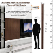 Plantex Wall Panels/Louvers Panel for Wall 8 Feet/Charcoal Panel for Interior Wall Décor/3D Wall Panel - Pack of 10 Covers - 32 Sq. Ft, Size-5 Inch x 8 Feet (Chestnut Gold)