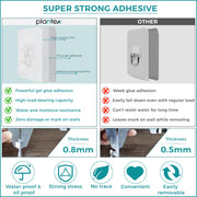 Plantex Self Adhesive Corner Shelf for Wall/Stainless Steel Bathroom Shelf/Kitchen Corner Shelf/Bathroom Organizer Without Drill-Pack of 4 (Chrome)