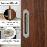 Plantex Sliding Door Handle/Concealed Handle for Sliding Door/160mm Concealed Handle for Wardrobe/Kitchen Cabinet - Pack of 1 (Satin)