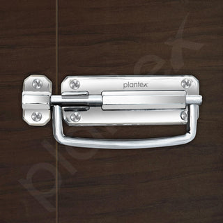 Plantex Door Stopper/5 Inch Baby Latch Kadi/Door Latch for Bathroom/Door Lock for Home/Office Doors - Pack of 2 (Chrome)