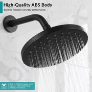Plantex ABS Round Head Shower/10 Inch Overhead Rain Shower for Bathroom/Shower for Home/Hotel/Adjustable Shower Head for Bathroom - Pack of 1 (Black, D609)