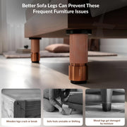 Plantex 4 Inch Sofa Leg for Bed Furniture/Aluminium Sofa Leg for Table/Support Legs/Furniture Leg - Pair of 2 (4 Piece) (DTS-77,Rose Gold)