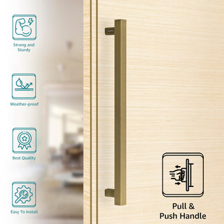 Plantex 18 inch Heavy Duty Main Door Handle/Pull-Push Door Handle/3 Years Warranty Handle for Door - Pack of 1 (Brass Antique)
