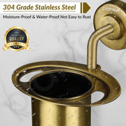 Plantex 304 Grade Stainless Steel Tumbler Holder/Tooth Brush Holder/Bathroom Accessories - Daizy (Antique)