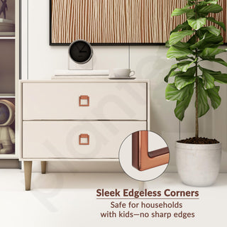 Plantex Drawer Kadi/2 Inch Chest Handle for Drawer/Square Cabinet Kadi/Pull-Push Small Kadi for Home/Office Drawer - Pack of 4 (SH-358, Rose Gold)