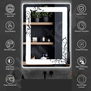 Plantex Mirror with Light with 3 Tone/Designer Mirror for Living Room/Bedroom/Dressing Room - Rectangle Shape (18 X 24 Inch)
