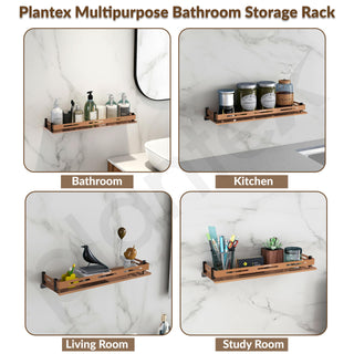 Plantex Stainless Steel Shelf for Bathroom/Multipurose Bathroom Shelf/Stand/Rack/Bathroom Organiser (18 x 5 Inch, PVD Rose Gold)