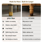 Plantex 4 Inch Sofa Leg for Bed Furniture/Aluminium Sofa Leg for Table/Support Legs/Furniture Leg - Pair of 3 (6 Piece) (DTS-77, Brass Antique & Gold)