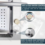 Plantex Kitchen Sink for Home/304 Grade Stainless Steel Waterfall Kitchen Sink with Anti-Scratch Design/Sink with Pull-Down Faucet - (30x18x10 Inch, Matt)
