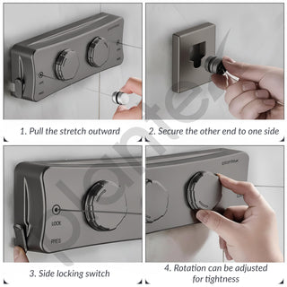Plantex Retractable Double Row Clothesline/Indoor - Outdoor Clothesline/Lockable Cloths Line - Approx 5.1 Meter (16.73 ft.) - (20 kg Capacity) (Black)