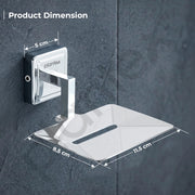 Plantex 304 Grade Stainless Steel Soap Dish for Bathroom/Soap Holder/Soap Stand/Bathroom Accessories - Decan (Chrome)