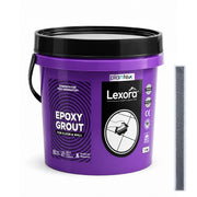 Plantex Lexora Epoxy Grout/3-Part Epoxide Resin Tile Grout/Floor & Wall Tiles Joints/Waterproof & Stain Proof/Bathroom & Industrial Use - 1 kg (Steel Grey)