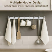 Plantex Wall Hooks for Hanging Cloth/Stainless Steel Towel Hangers/Bathroom Robe Hooks/Door Hangers/Wall Hook Rack/Hook Rail for Hanging Keys - 8 Hooks (Pack of 3, Chrome)