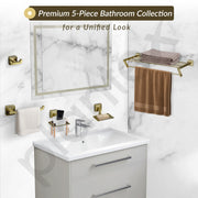Plantex Decan 304 Grade Stainless Steel Bathroom Accessories Set- Towel Rack/Soap Holder/Robe Hook/Napkin Ring/Tumbler Holder/Bathroom Accessories 5Pcs Combo (Brass Antique)