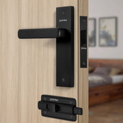 Plantex Heavy Duty Door Lock ÃƒÂ¢Ã¢â€šÂ¬Ã¢â‚¬Å“ Bathroom Door Lock/Mortise 8inch Keyless Plate Handle Set for Home/Bathroom/Store Room/Balcony/Office with Baby Latch (8125, DC-Black & Z-Black)