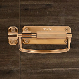 Plantex Door Stopper/5 Inch Baby Latch Kadi/Door Latch for Bathroom/Door Lock for Home/Office Doors - Pack of 2 (Rose Gold)
