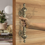 Plantex 13 Inch Main Door Handle/Antique Pull-Push Handle for Main Door/3 Years Warranty Pack of 2 (S-136-Brass)