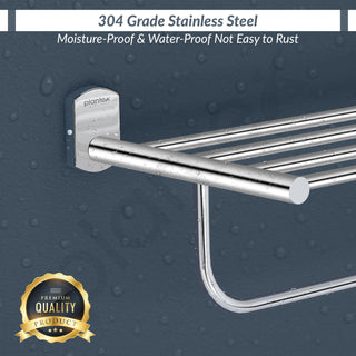 Plantex 304 Grade Stainless Steel 24 inch Towel Rack/Towel Stand/Towel Bar/Towel Hanger for Bathroom/Bathroom Accessories - Parv (Chrome)