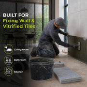 Plantex Lexora Tile Adhesive for Terracotta/Ceramic & Quarry Tiles/Polymer Modified Cement Adhesive for Floor & Wall Tiles Fixing/ Kitchen & Bathroom  Use - 20kg (LX-02, Grey)