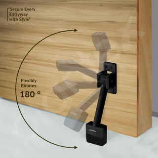 Plantex Gate Stopper - 5 Inch Long for Wooden and Main Doors (Pack of 3, Black)