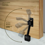 Plantex Gate Stopper for Door/5 Inch Long Door Stopper for Wooden Door/Door Stopper for Home - (Pack of 2, Black)