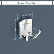 Plantex 304 Grade Stainless Steel Robe Hook/Cloth-Towel Hanger/Door Hanger-Hook/Bathroom Accessories - Parv (Chrome)