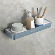 Plantex Shelf for Bathroom/Aluminium and Acrylic Multipurpose Shelf/15x5 inch Shelf for Home/Office/Hotel - Pack of 1 (Grey and Milky White)