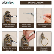 Plantex Aluminium Antique Towel Ring/Napkin Holder/Towel Hanger/Bathroom Accessories (Brass-Antique Finish)