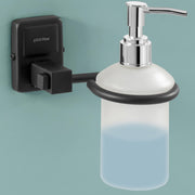 Plantex 304 Grade Stainless Steel Washroom Set of 2 - Toilet Paper Holder/Stand/Liquid Soap Dispenser - Darcy (Black)