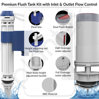 Plantex 10 Inch Ball Cocke for Flush Tank/Dual Siphon Flush Valve/Water-Saving Toilet Repair Kit for One Piece Toilet/Cistern Flush Tank Kit - (Set of 1)
