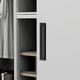 Plantex Sliding Door Handle/Concealed Handle for Sliding Door/224mm Concealed Handle for Wardrobe/Kitchen Cabinet - Pack of 1 (Black)