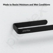 Plantex Space Aluminium Single Towel Rod/Towel Bar/Towel Holder/Towel Hanger for Bathroom/Bathroom Accessories (Black) â€“ Pack of 1