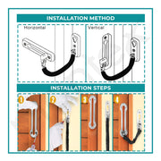Plantex Chain Lock for Main Door/Door Chain for Secure Home/Door Safety Chain/Chain Lock for Door/Door Lock for Kids Safety with Rubber Grip (Matt)