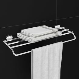 Plantex Towel Rack for Bathroom/304 Grade Stainless Steel Towel Bar/24 Inch Towel Hanger/Towel Stand/Bathroom Accessories - Pack of 1 (Delta - 2806, Chrome)