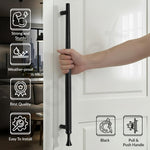 Plantex Main Door Handle/Stainless Steel & Aluminium Door Handle/600mm Pull-Push Handle for Home/Office/Hotel - Pack of 1 (DTMD-413, Black)